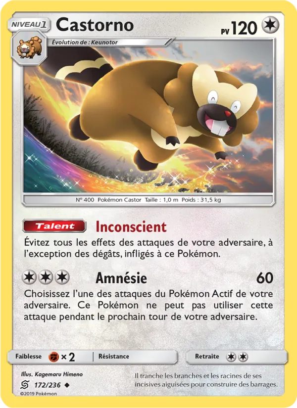 Carte Pokémon Castorno de l'extension Harmonie des Esprits