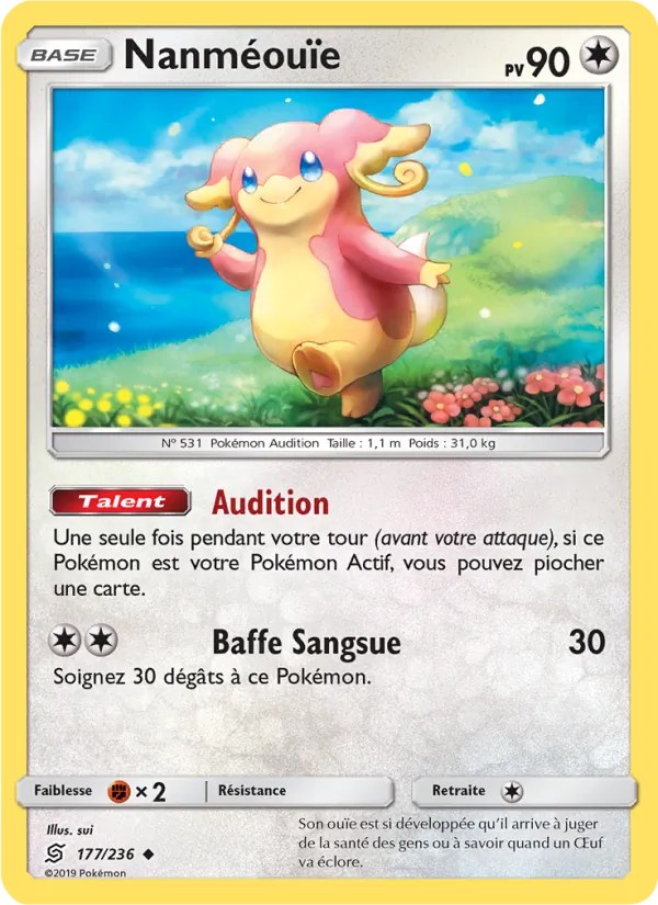 Carte Pokémon Nanméouïe de l'extension Harmonie des Esprits
