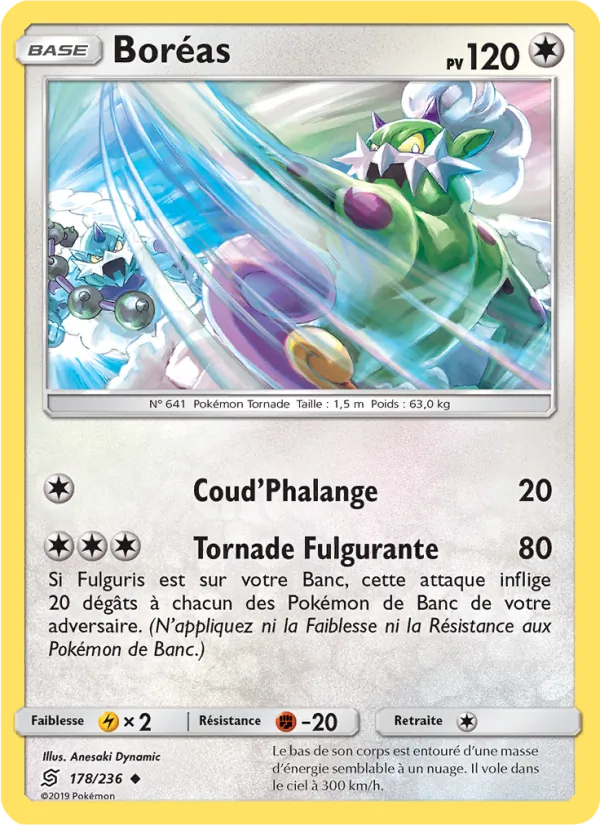 Carte Pokémon Boréas de l'extension Harmonie des Esprits