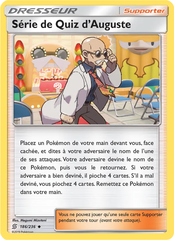 Carte Pokémon Série de Quiz d’Auguste de l'extension Harmonie des Esprits