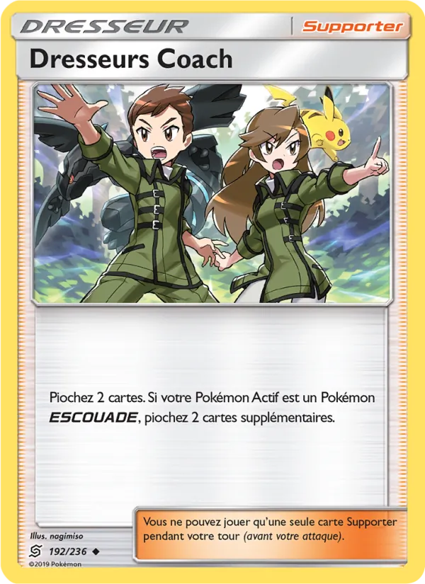 Carte Pokémon Dresseurs Coach de l'extension Harmonie des Esprits