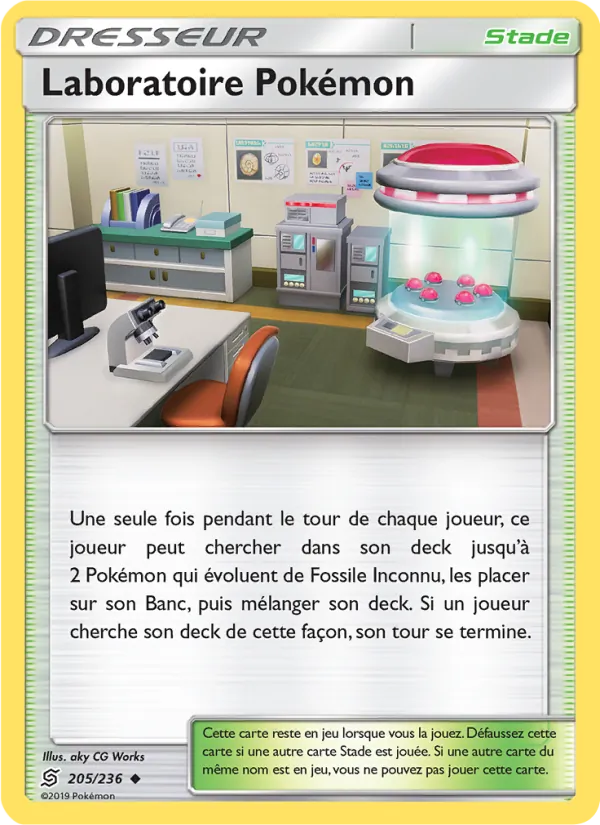 Carte Pokémon Laboratoire Pokémon de l'extension Harmonie des Esprits