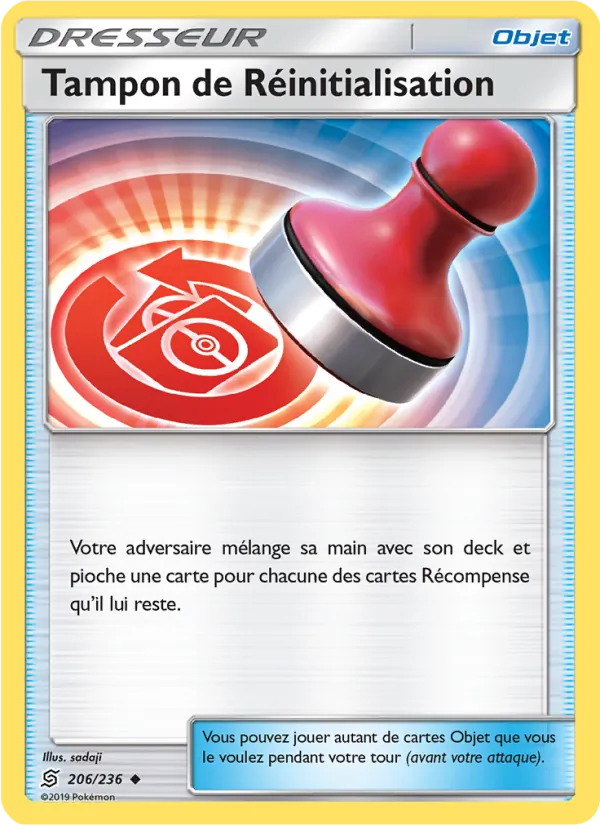 Carte Pokémon Tampon de Réinitialisation de l'extension Harmonie des Esprits