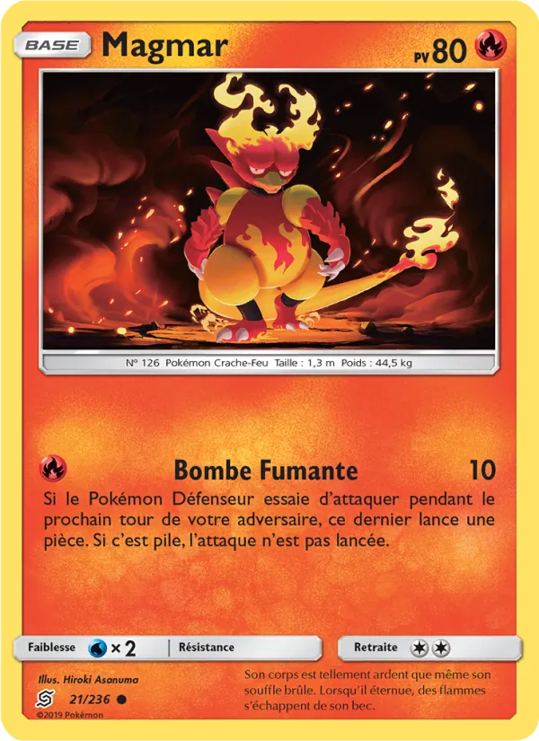 Carte Pokémon Magmar de l'extension Harmonie des Esprits