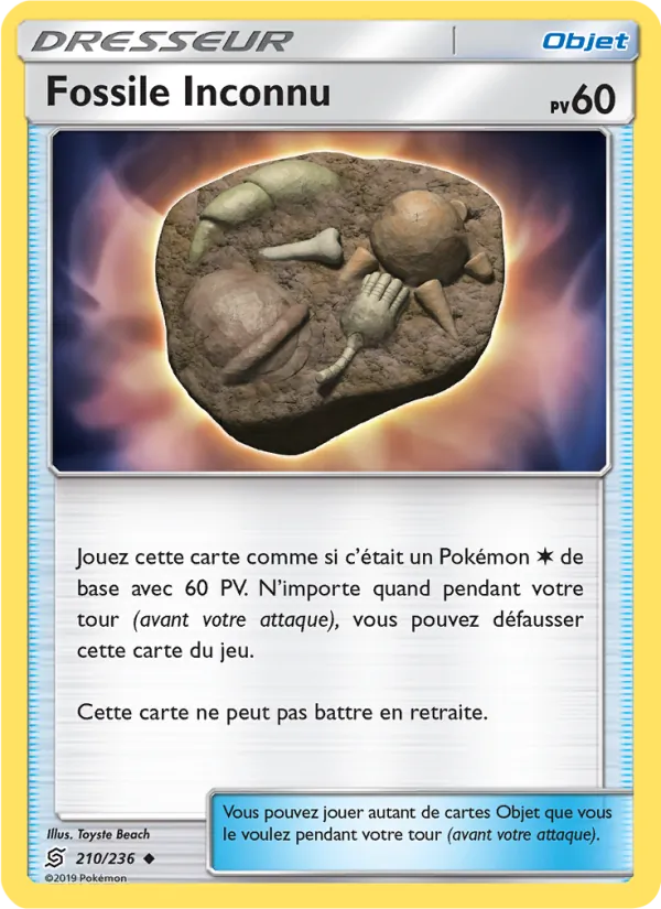 Carte Pokémon Fossile Inconnu de l'extension Harmonie des Esprits