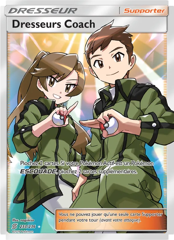 Carte Pokémon Dresseurs Coach de l'extension Harmonie des Esprits