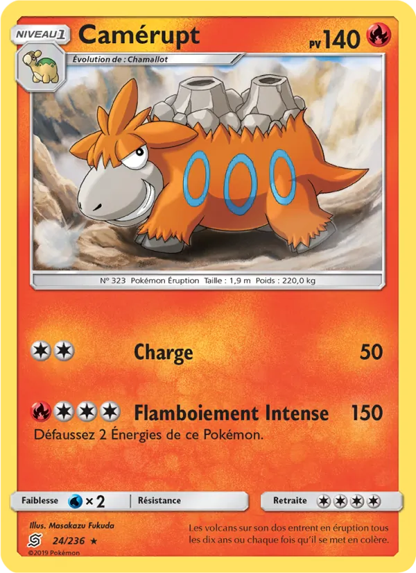 Carte Pokémon Camérupt de l'extension Harmonie des Esprits