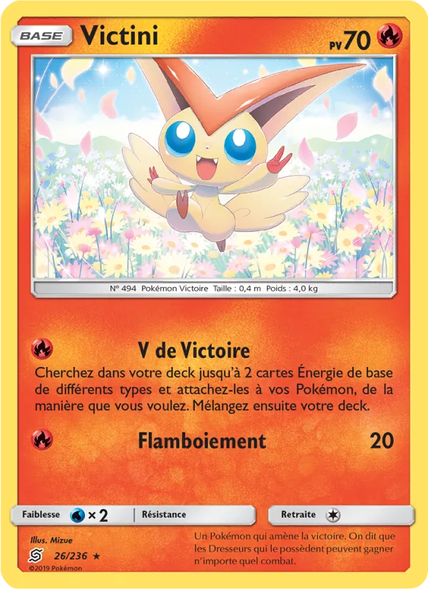 Carte Pokémon Victini de l'extension Harmonie des Esprits