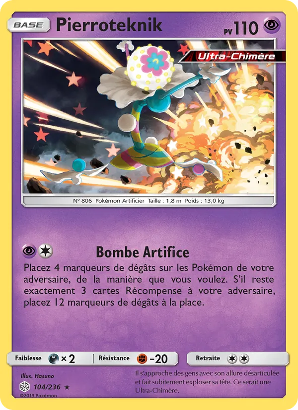 Carte Pokémon Pierroteknik de l'extension Éclipse Cosmique