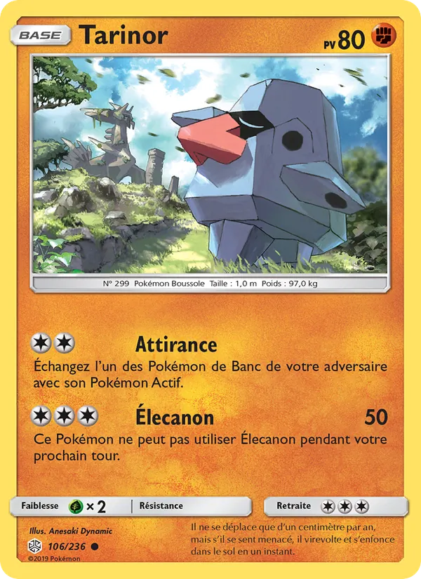 Carte Pokémon Tarinor de l'extension Éclipse Cosmique