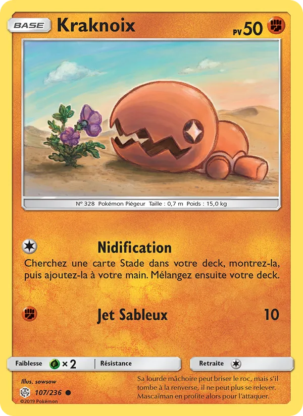 Carte Pokémon Kraknoix de l'extension Éclipse Cosmique