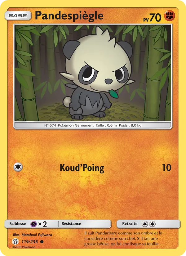 Carte Pokémon Pandespiègle de l'extension Éclipse Cosmique