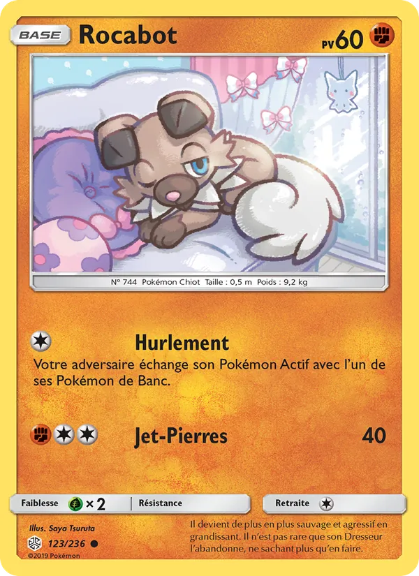 Carte Pokémon Rocabot de l'extension Éclipse Cosmique