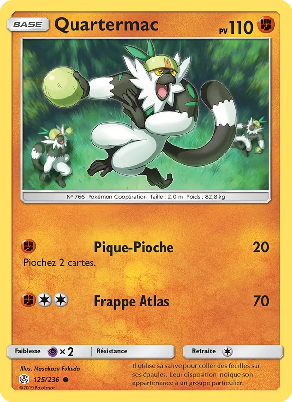 Carte Pokémon Quartermac de l'extension Éclipse Cosmique