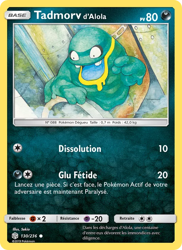 Carte Pokémon Tadmorv d’Alola de l'extension Éclipse Cosmique