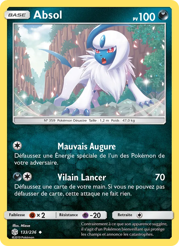 Carte Pokémon Absol de l'extension Éclipse Cosmique