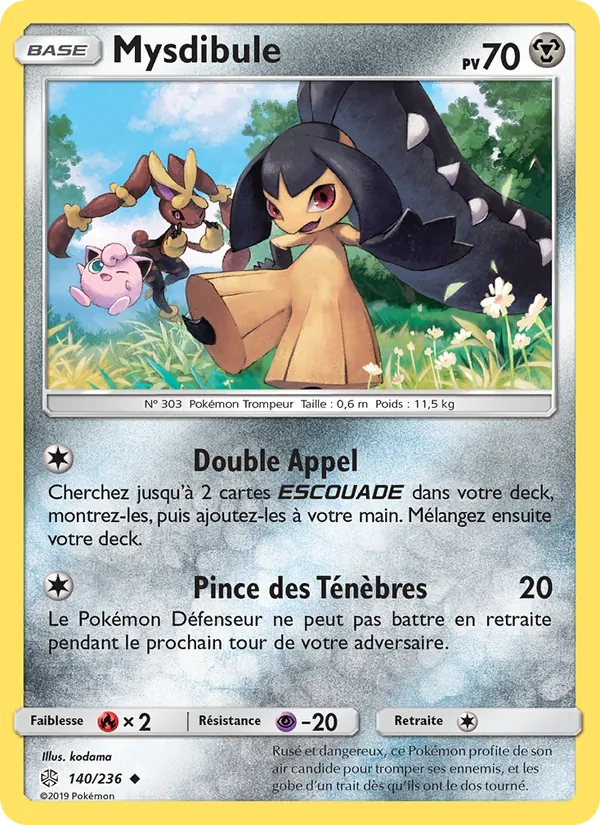 Carte Pokémon Mysdibule de l'extension Éclipse Cosmique