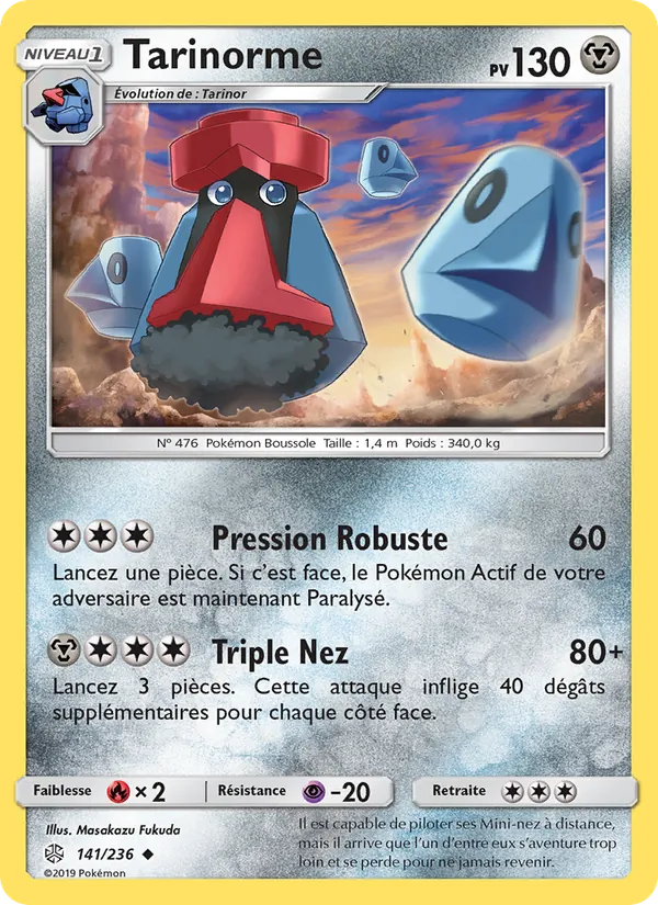 Carte Pokémon Tarinorme de l'extension Éclipse Cosmique