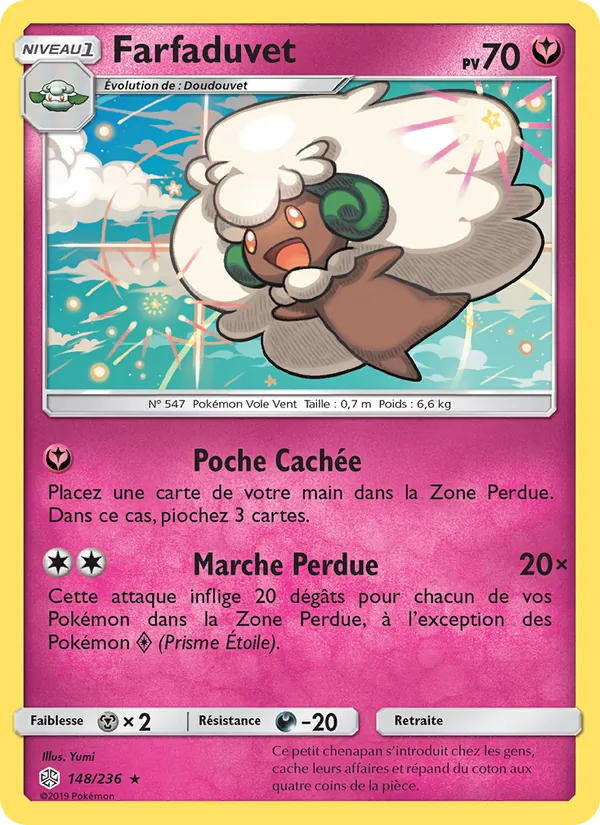 Carte Pokémon Farfaduvet de l'extension Éclipse Cosmique