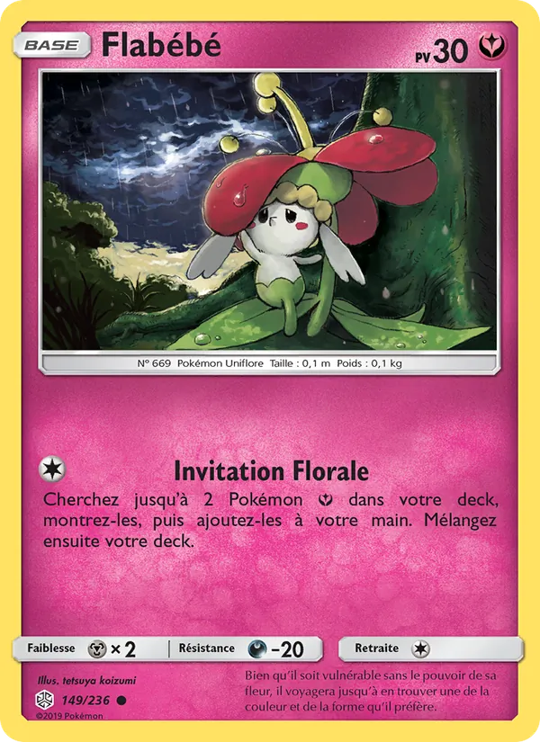 Carte Pokémon Flabébé de l'extension Éclipse Cosmique
