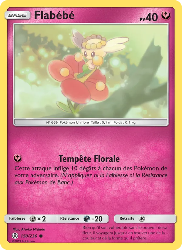 Carte Pokémon Flabébé de l'extension Éclipse Cosmique