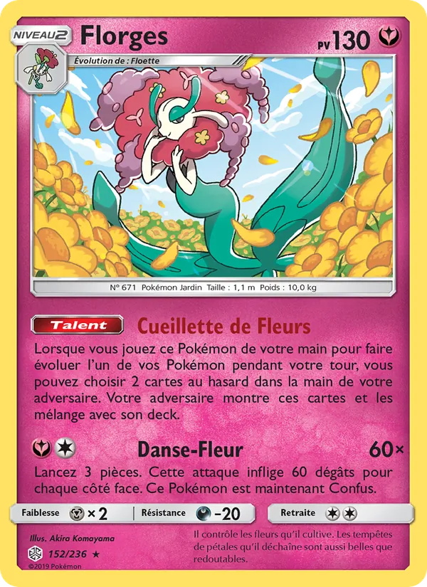 Carte Pokémon Florges de l'extension Éclipse Cosmique