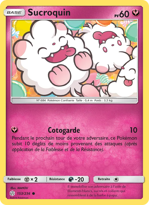 Carte Pokémon Sucroquin de l'extension Éclipse Cosmique