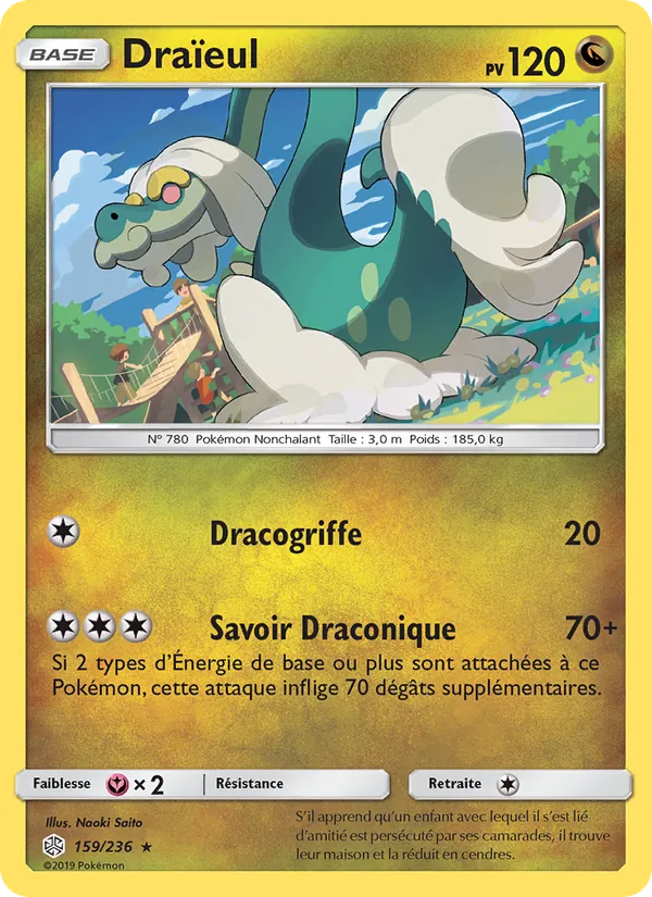 Carte Pokémon Draïeul de l'extension Éclipse Cosmique