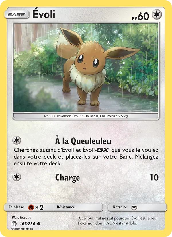 Carte Pokémon Évoli de l'extension Éclipse Cosmique