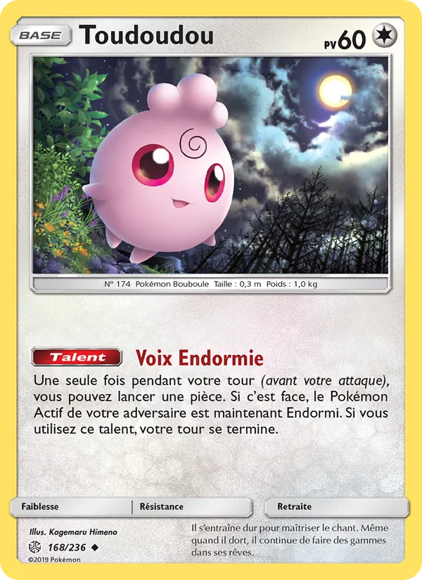 Carte Pokémon Toudoudou de l'extension Éclipse Cosmique