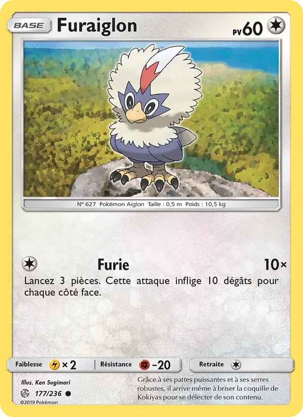 Carte Pokémon Furaiglon de l'extension Éclipse Cosmique
