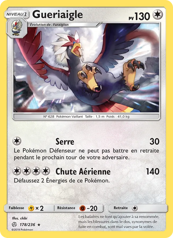Carte Pokémon Gueriaigle de l'extension Éclipse Cosmique