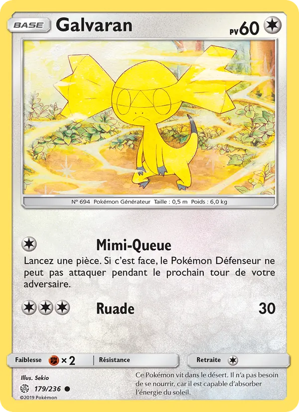 Carte Pokémon Galvaran de l'extension Éclipse Cosmique