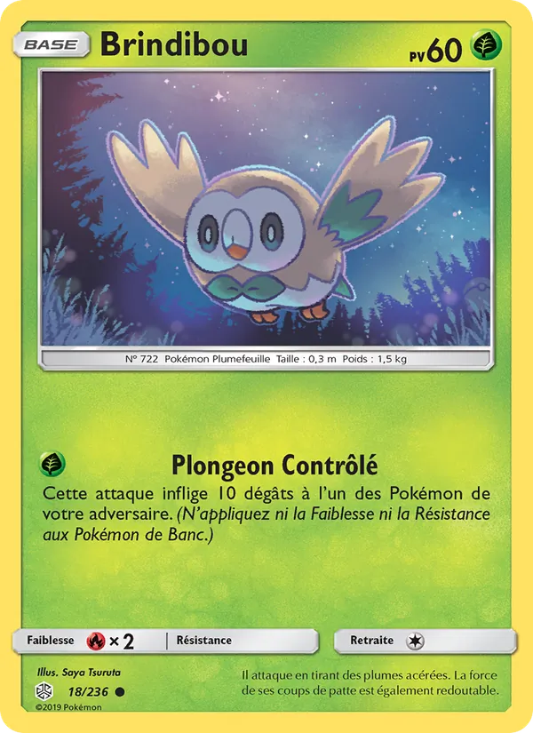 Carte Pokémon Brindibou de l'extension Éclipse Cosmique