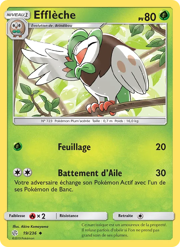 Carte Pokémon Efflèche de l'extension Éclipse Cosmique