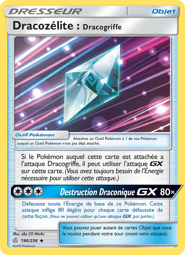 Carte Pokémon Dracozélite : Dracogriffe de l'extension Éclipse Cosmique