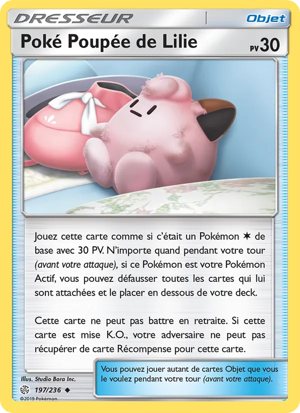 Carte Pokémon Poké Poupée de Lilie de l'extension Éclipse Cosmique