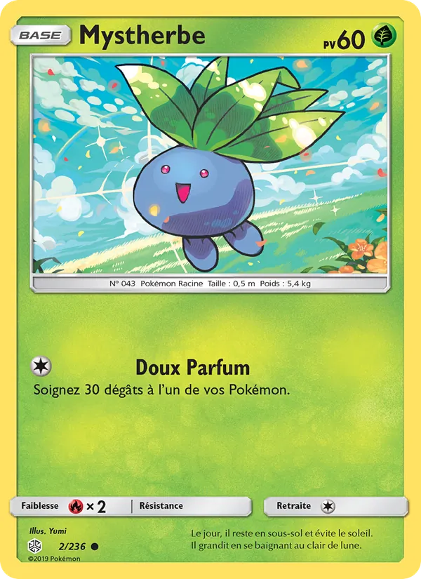 Carte Pokémon Mystherbe de l'extension Éclipse Cosmique