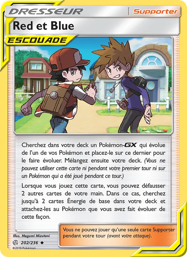 Carte Pokémon Red et Blue de l'extension Éclipse Cosmique