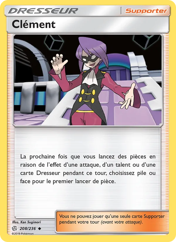 Carte Pokémon Clément de l'extension Éclipse Cosmique