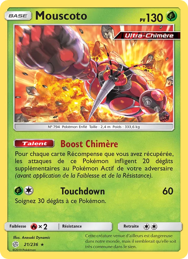 Carte Pokémon Mouscoto de l'extension Éclipse Cosmique