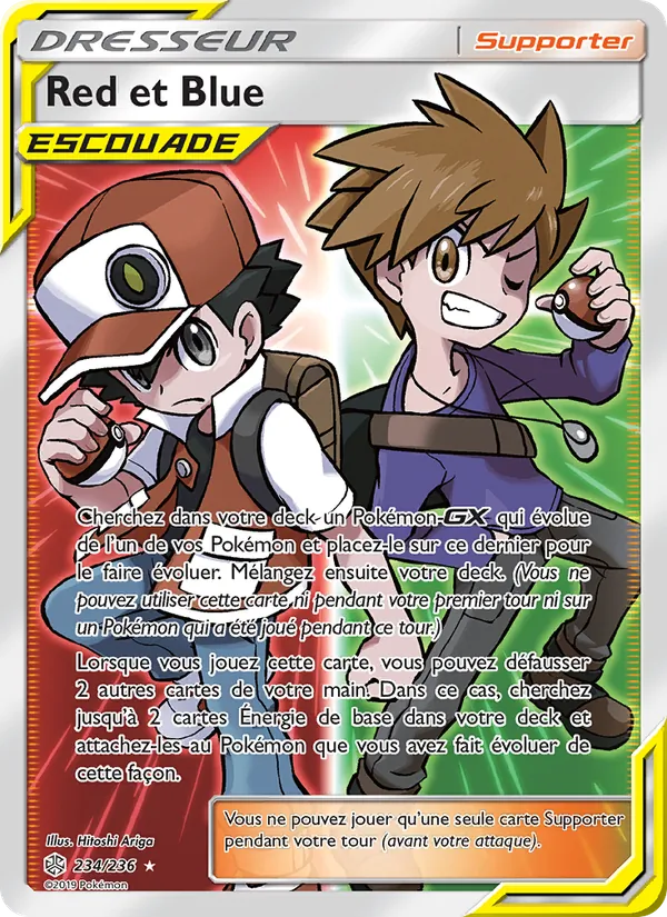 Carte Pokémon Red et Blue de l'extension Éclipse Cosmique