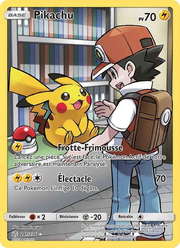 Carte Pokémon Pikachu de l'extension Éclipse Cosmique