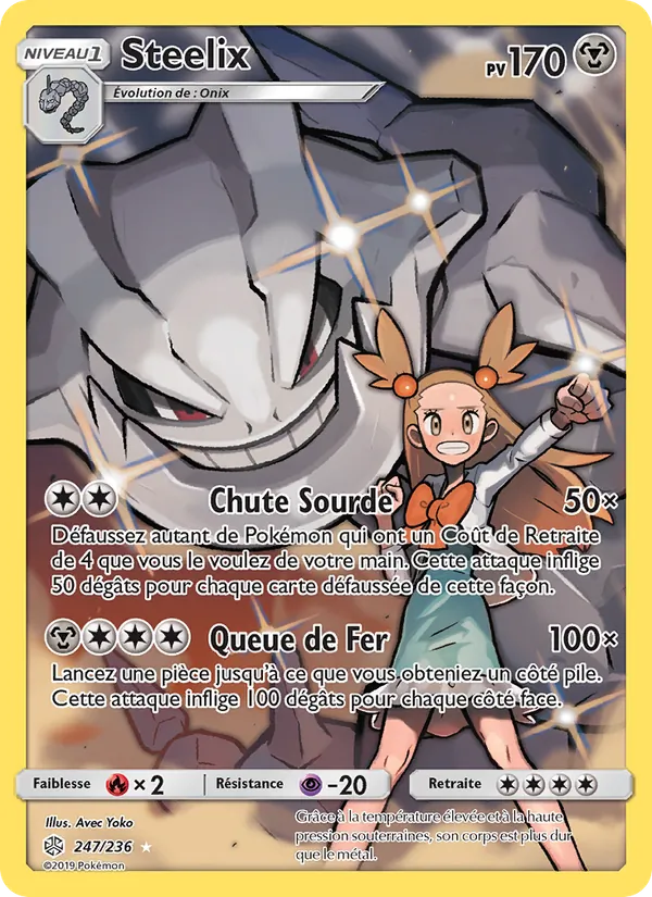 Carte Pokémon Steelix de l'extension Éclipse Cosmique