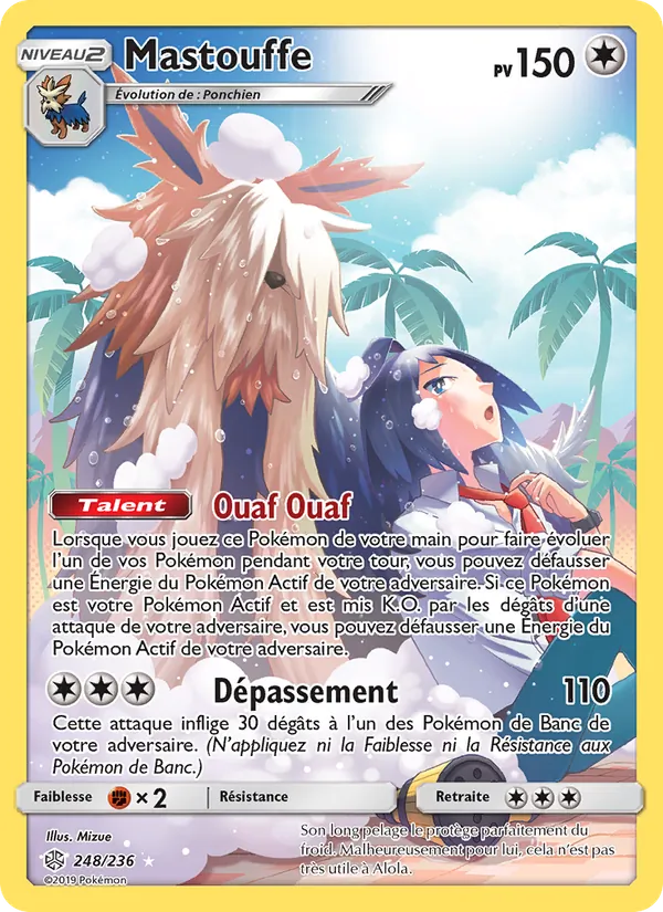 Carte Pokémon Mastouffe de l'extension Éclipse Cosmique