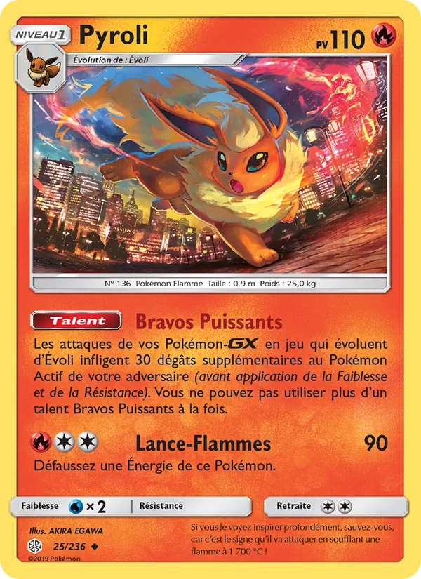 Carte Pokémon Pyroli de l'extension Éclipse Cosmique
