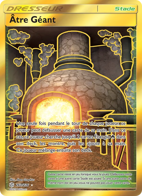 Carte Pokémon Âtre Géant de l'extension Éclipse Cosmique