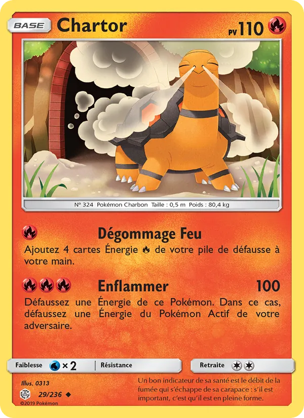 Carte Pokémon Chartor de l'extension Éclipse Cosmique