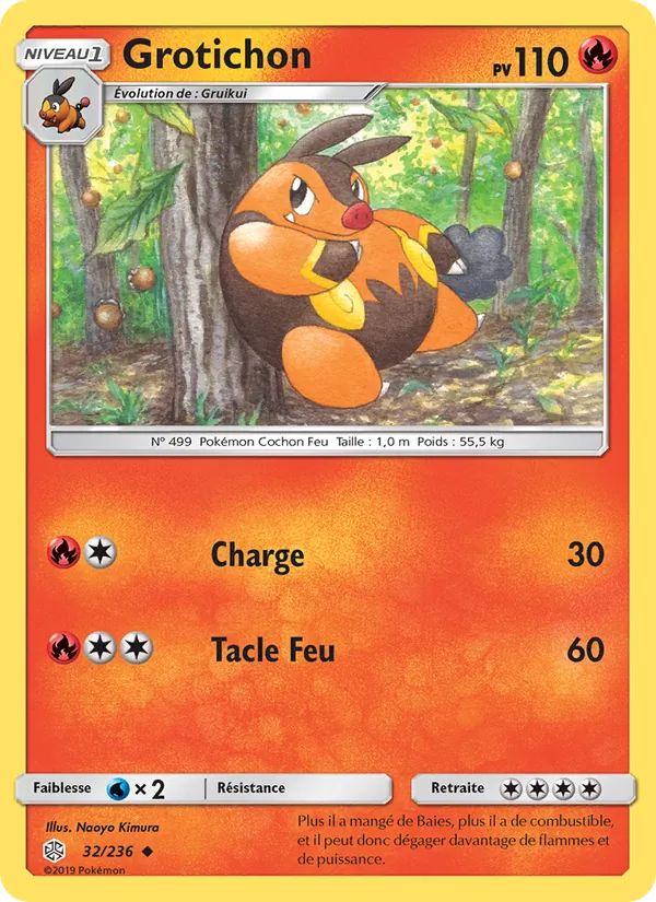 Carte Pokémon Grotichon de l'extension Éclipse Cosmique