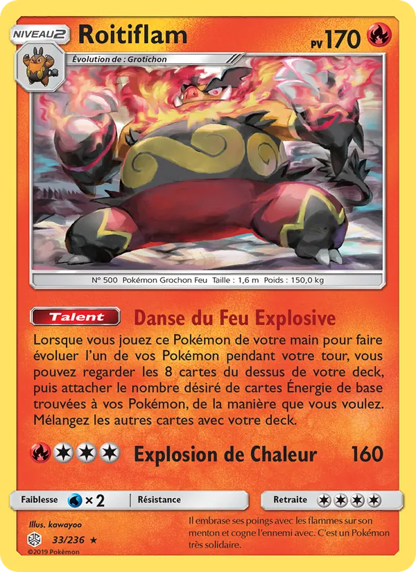 Carte Pokémon Roitiflam de l'extension Éclipse Cosmique